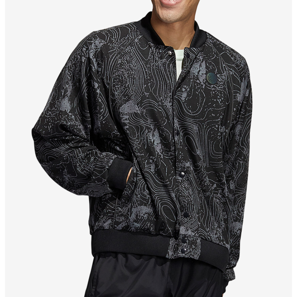 Adidas Men's Black Harden Bomber Jacket Size Large